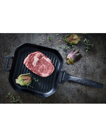 Steak Champ grillpanna i gjutjärn 26x26x3,5cm