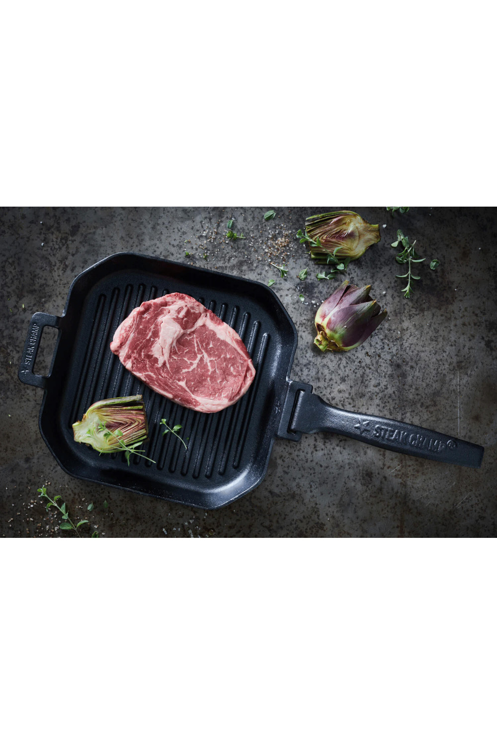 Steak Champ - Grill pan with removable handle