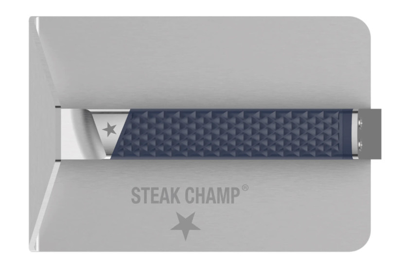 Steak Champ roestvrijstalen grill- en bakplaatpers 19 x 13 x 6,5cm