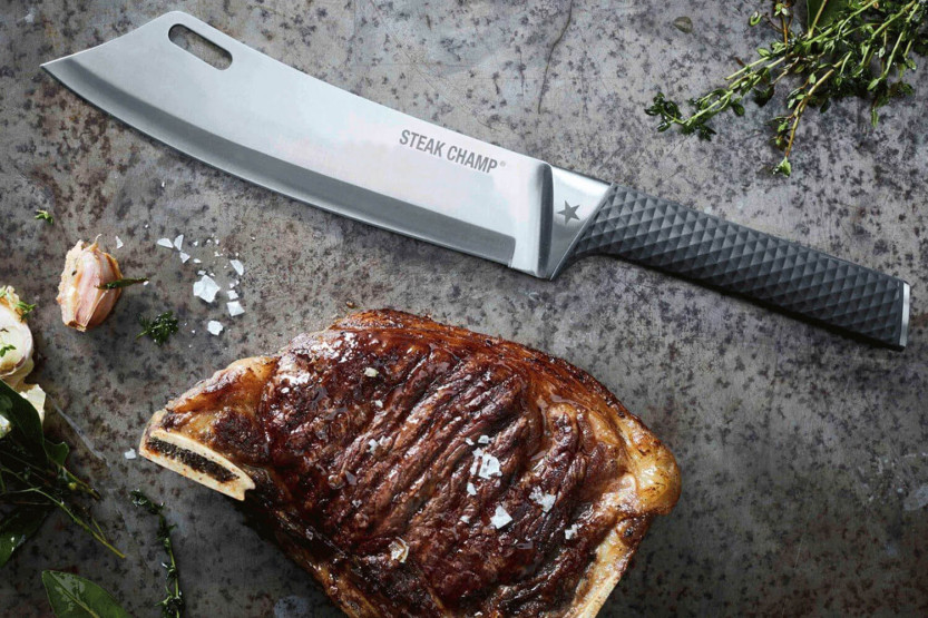 Faca para churrasco Steak Champ de 22 cm com cabo em polímero