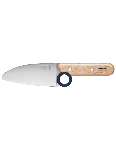 Opinel Le Petit Chef conjunto de faca + descascador + protetor de dedos - Azul