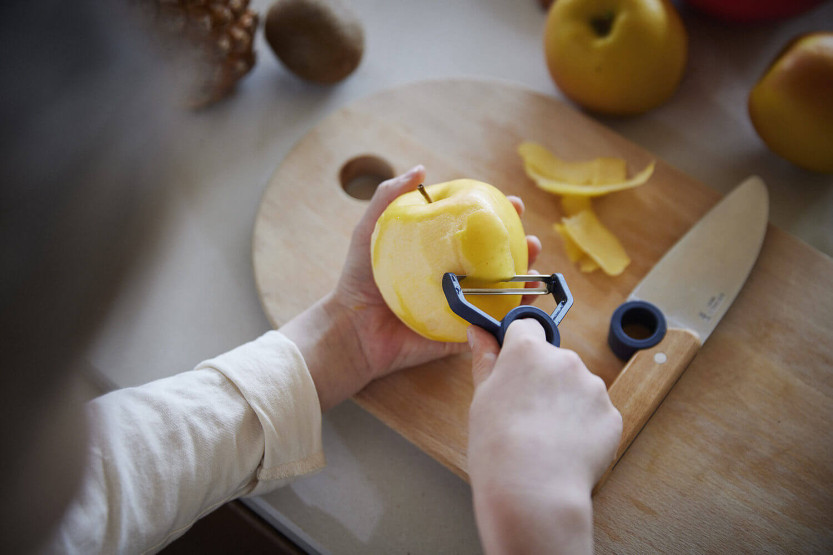 Opinel Le Petit Chef mes + schilmes + vingerbeschermer - Blauw