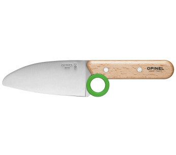 Opinel Le Petit Cuchillo de Chef + Pelador + Protector de Dedos - Verde 2