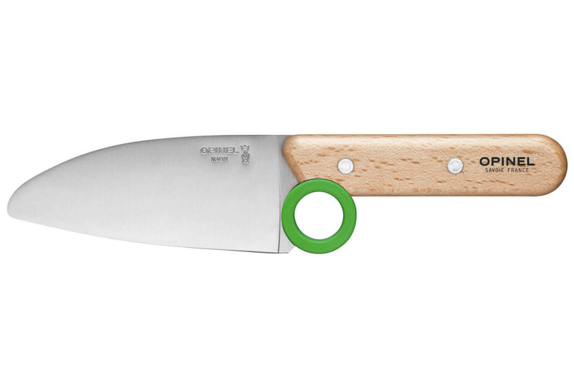 Opinel Le Petit Cuchillo de Chef + Pelador + Protector de Dedos - Verde