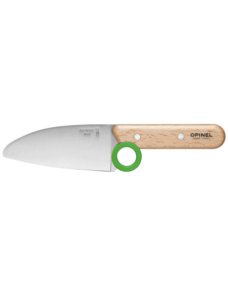 Opinel Le Petit Cuchillo de Chef + Pelador + Protector de Dedos - Verde
