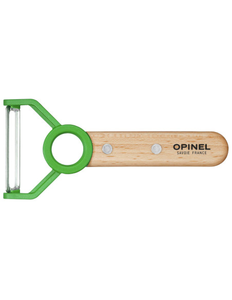 Opinel Le Petit Cuchillo de Chef + Pelador + Protector de Dedos - Verde
