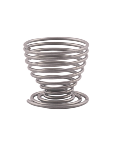 Copo para ovos em espiral com fio de ponto e vírgula prateado
