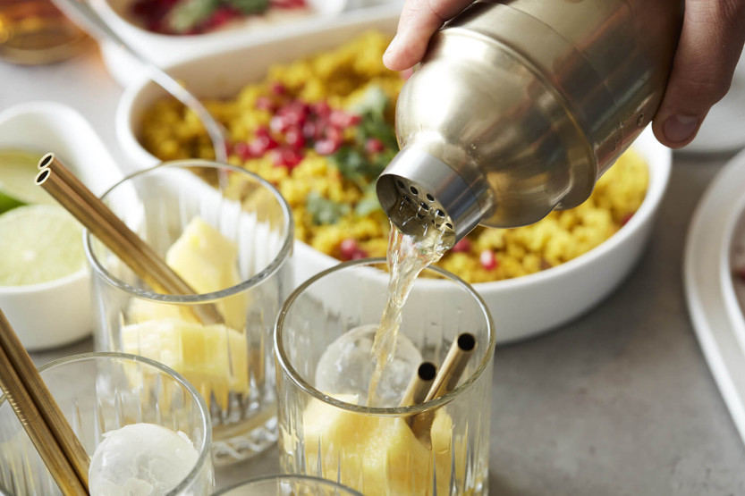 Point Virgule cocktail shaker 750ml in acciaio inox placcato oro