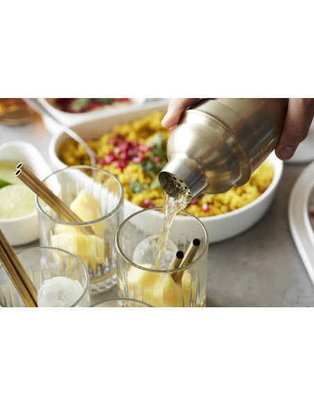 Point Virgule cocktail shaker 750ml in acciaio inox placcato oro