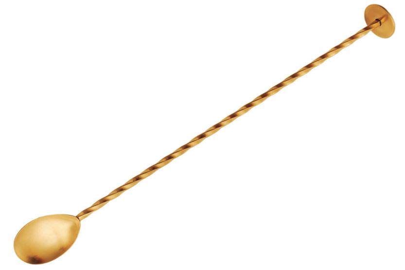 Colher de cocktail Point Virgule de 26,5 cm em aço inoxidável dourado