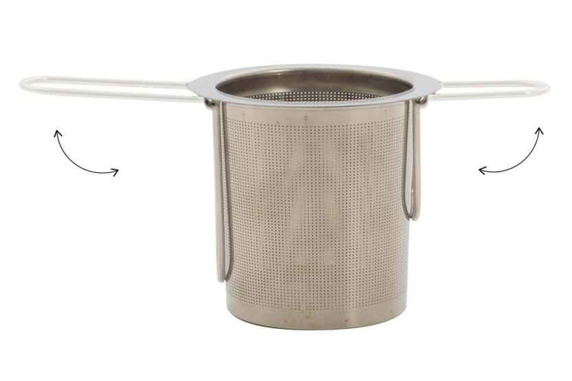 Point Virgule stainless steel tea filter with folding handles