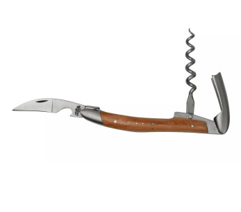 Cuchillo de camarero de vino Forge de Laguiole con mango de cepa de vid, acabado satinado
