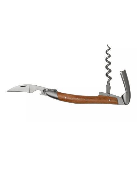 Coltello da cameriere per vino Forge de Laguiole con manico in legno di vite, finitura satinata