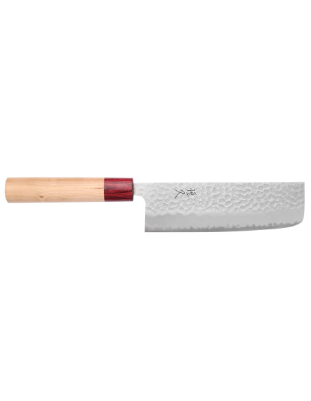 Tsunehisa Aogami Coltello giapponese nakiri super martellato da 16,5 cm fatto a mano
