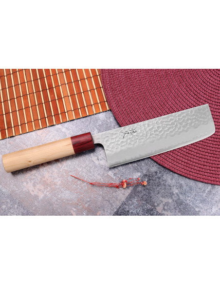 Tsunehisa Aogami Super hamret 16,5 cm håndlaget japansk nakiri-kniv