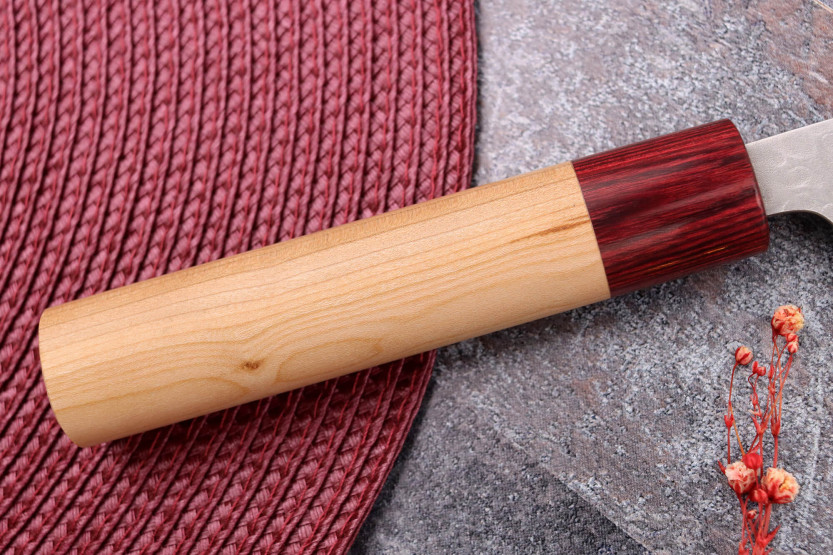 Tsunehisa Aogami Super martillado 16.5cm cuchillo japonés nakiri hecho a mano