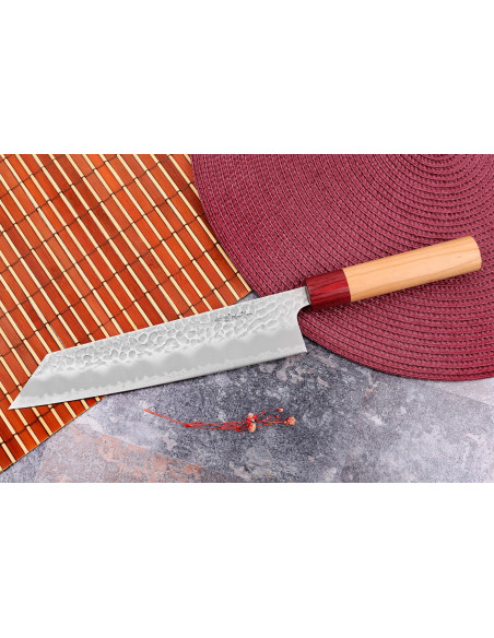Tsunehisa Aogami Super martillado 21cm cuchillo japonés kiritsuke hecho a mano