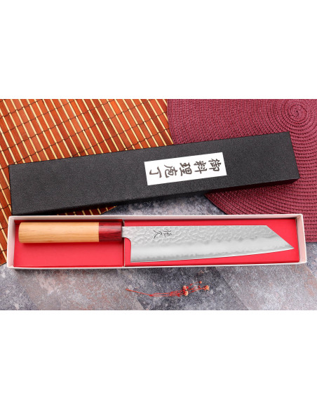 Tsunehisa Aogami Super martillado 21cm cuchillo japonés kiritsuke hecho a mano