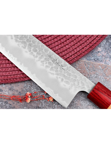 Tsunehisa Aogami Super hammered 21cm handmade Japanese kiritsuke knife