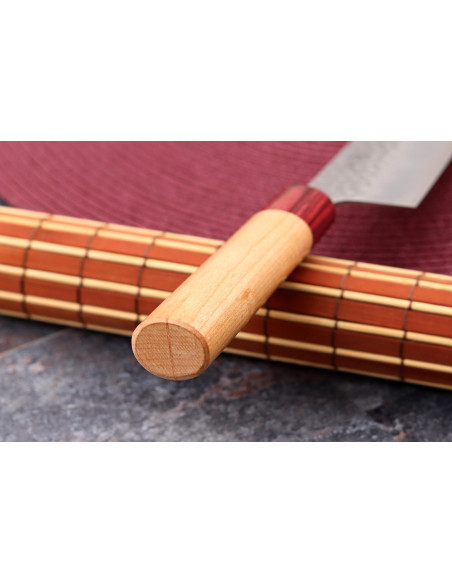 Japanisches Kiritsuke-Messer Handwerk Tsunehisa Aogami Super gehämmert 21cm