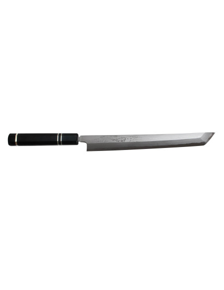 Naoki Mazaki Damaskus 27cm fasad sakimaru takohiki japansk hantverkskniv