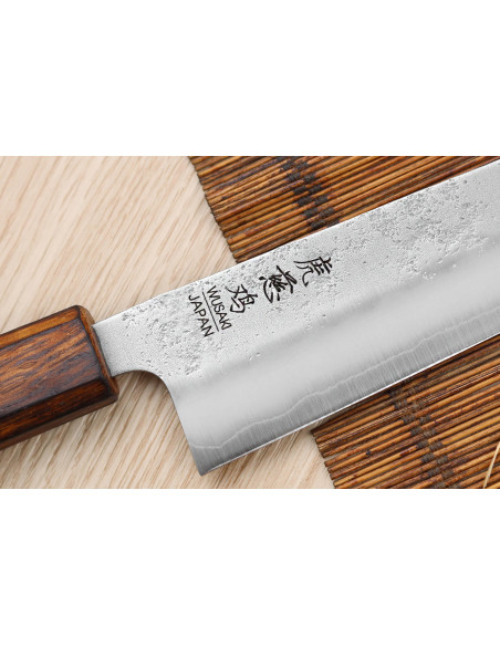 Wusaki Yoshi G3 oak 17cm handmade japanese bunka knife