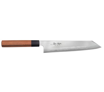 Faca japonesa kiritsuke Kagekiyo Kurumi Ginsan 24cm feita à mão