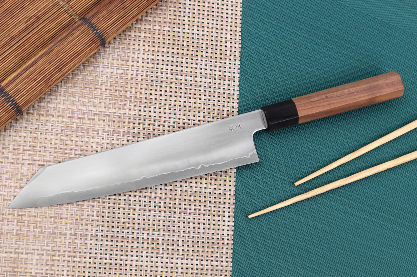 Kagekiyo Kurumi Ginsan 24cm handmade Japanese kiritsuke knife