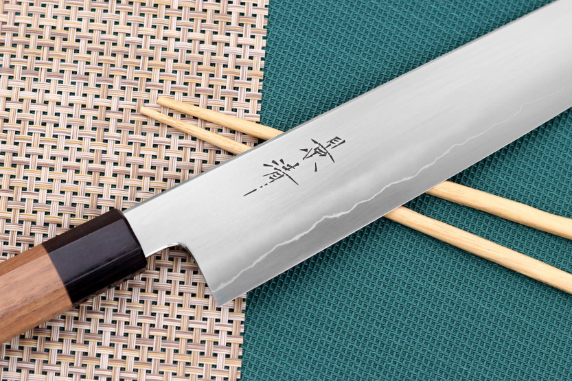Kagekiyo Kurumi Ginsan 24cm handmade Japanese kiritsuke knife