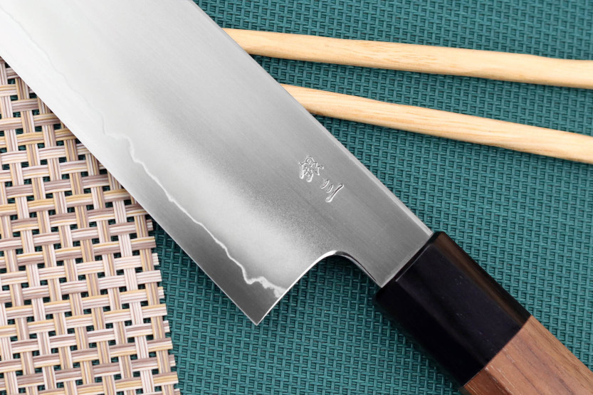 Kagekiyo Kurumi Ginsan 24cm handmade Japanese kiritsuke knife