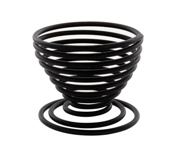 Espiral em forma de copo de ovo com ponta de virola Arame preto