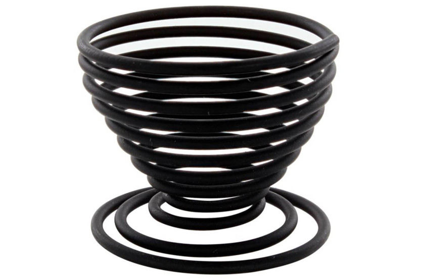 Espiral em forma de copo de ovo com ponta de virola Arame preto