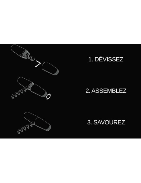 Saca-rolhas de alumínio Blue Lance fabricado em França