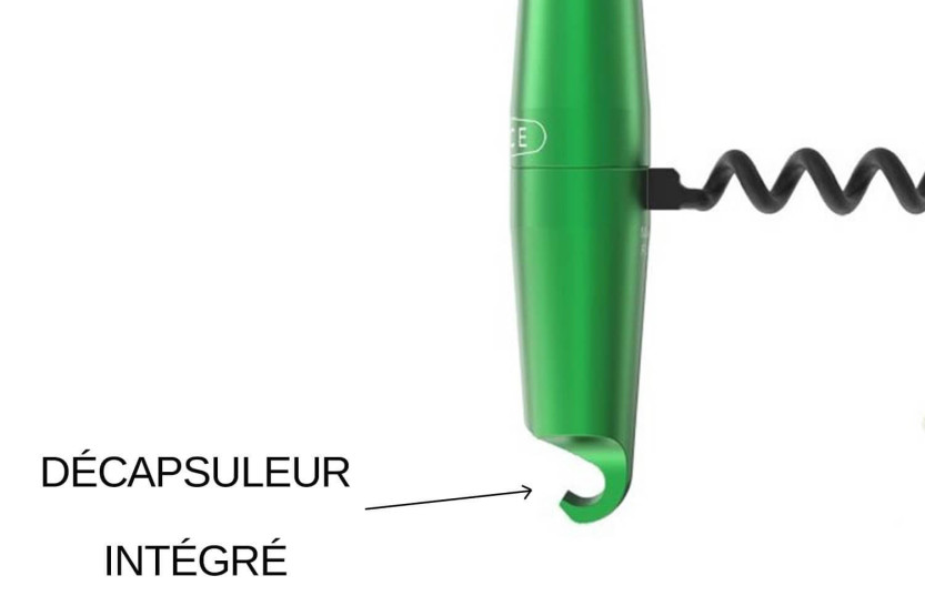 Aluminium-Korkenzieher Lance grün, hergestellt in Frankreich