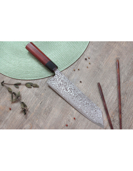 Masashi Yamamoto SLD damaskus 21 cm håndlavet japansk kiritsuke-kniv