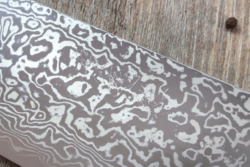 Faca japonesa kiritsuke Masashi Yamamoto SLD damascus 21cm feita à mão