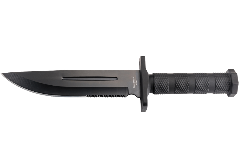Herbertz mes 109118 18.2cm half-gekarteld lemmet zwart polymeer handvat + etui