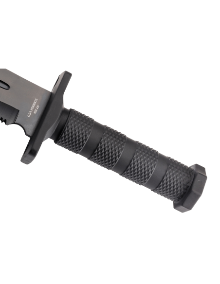 Herbertz kniv 109118 18,2 cm halvsaget blad svart polymerhåndtak + etui