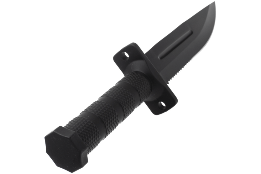 Herbertz knife 109118 18.2cm semi-serrated blade black polymer handle + case