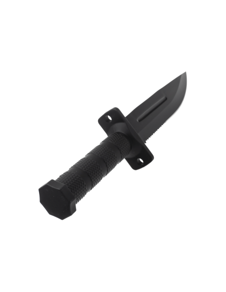 Herbertz kniv 109118 18,2cm halvslipat blad svart polymerhandtag + fodral