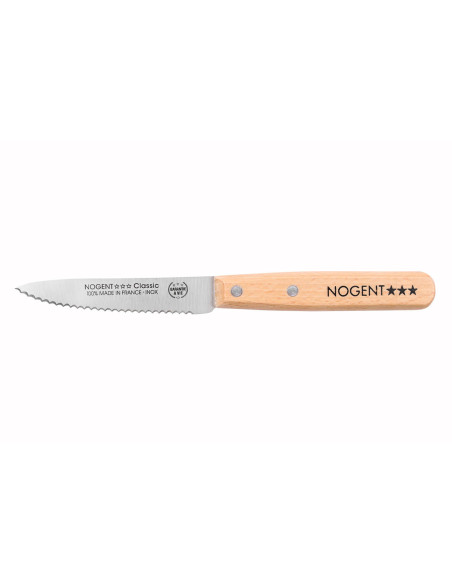 Nogent Classic skalkniv med bokträhandtag och 9 cm tandat blad