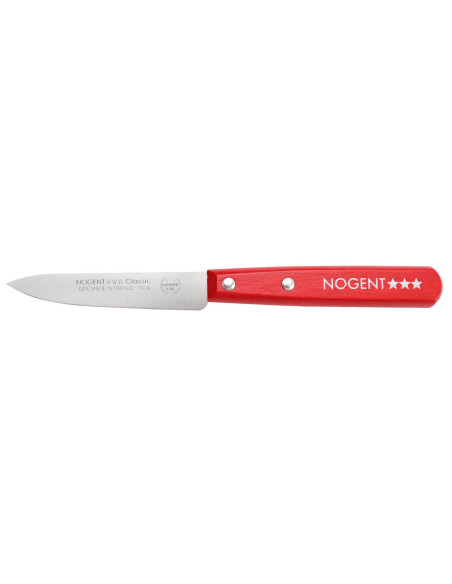 Nogent Classic skjærekniv Kirsebærrødt hornbjelkehåndtak 9 cm blad