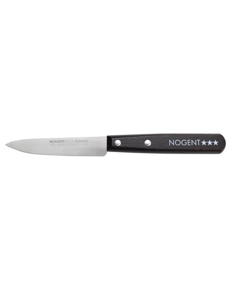 Nogent Classic paring knife 9cm Jet black hornbeam handle