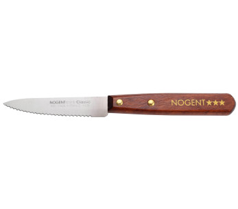 Nogent Classic skjærekniv i kirsebærtre med 9 cm takket blad