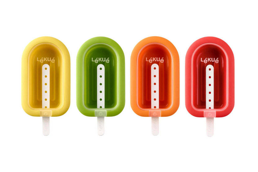 Set aus 4 Lékué-Eisformen aus Silikon 95ml - 4 Farben