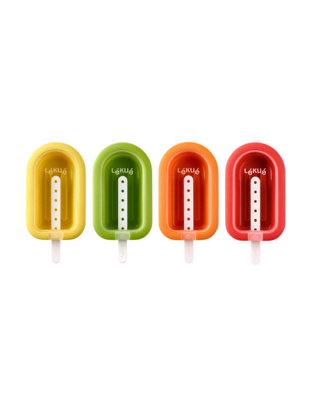 Conjunto de 4 formas de gelado de silicone Lékué 95ml - 4 cores