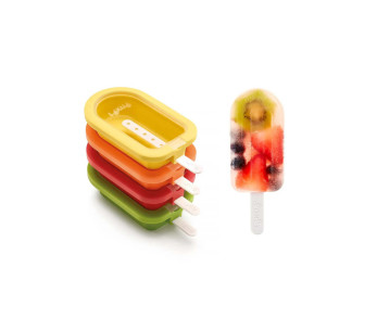 Conjunto de 4 formas de gelado de silicone Lékué 95ml - 4 cores