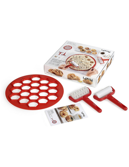 Kit de preparação Lékué para 19 petits fours - Tabuleiro + 2 rolos