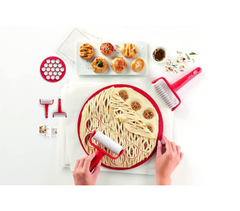 Kit de preparación Lékué para 19 petits fours - Bandeja + 2 rollos 2