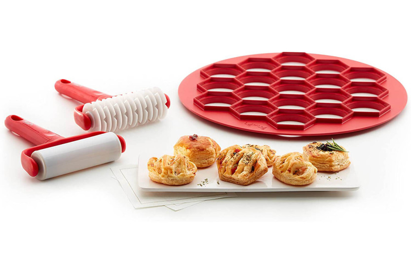 Kit de preparação Lékué para 19 petits fours - Tabuleiro + 2 rolos